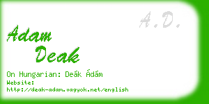 adam deak business card